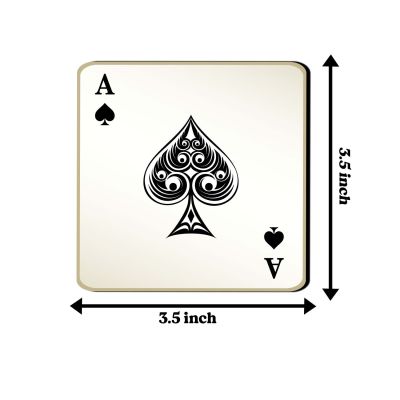 Playing Cards Coaster Set of 4 for Tea Cups, Coffee Mugs and Glasses | Home and Office Table Decor